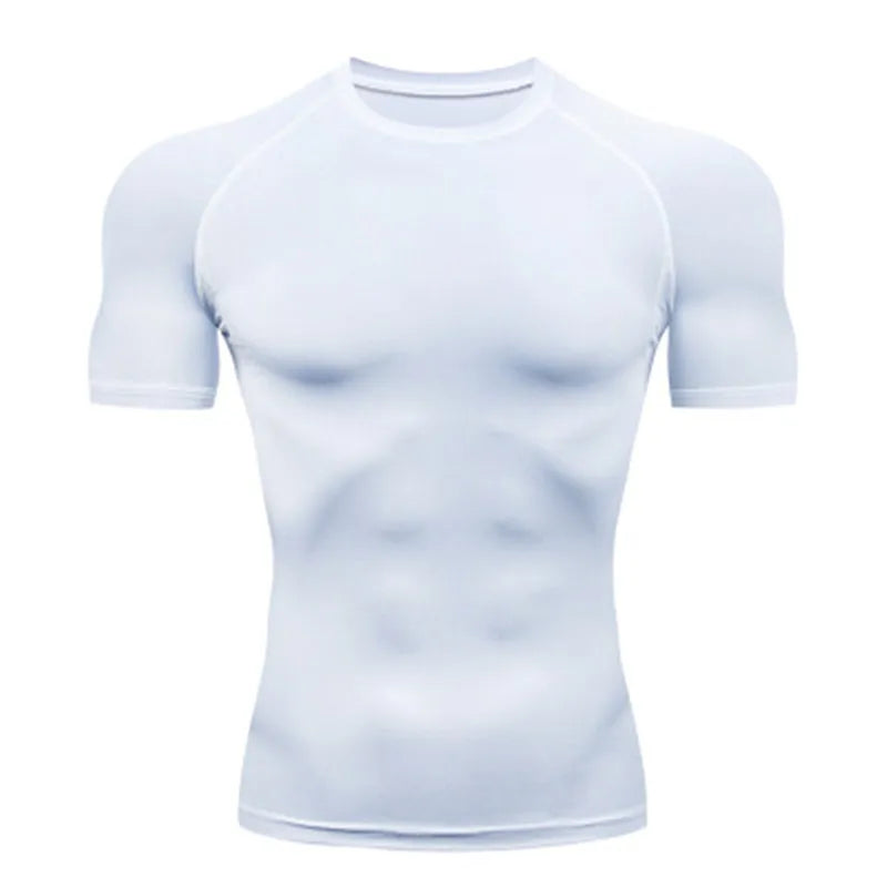 Men's Outdoor Compression T-Shirt – Tight, Breathable Gym & Running Wear