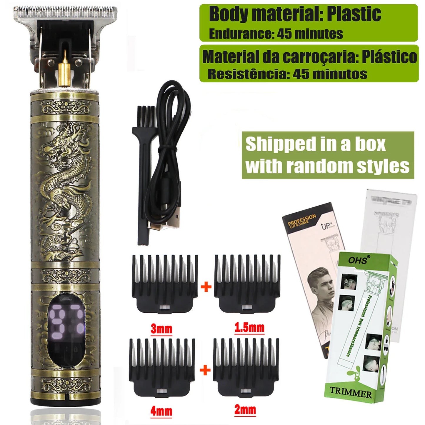 T9 0mm Precision Electric Hair Clipper & Beard Shaver – Men's Body & Hair Trimmer