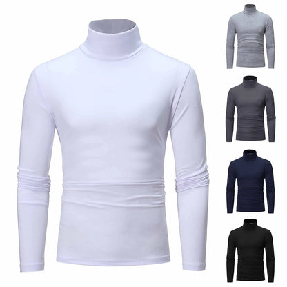 New Men's handsome half turtleneck bottom shirt,  gentle and comfortable, suitable for autumn, winter, senior undershirt