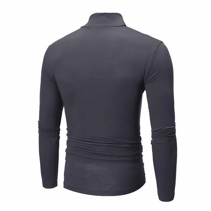 New Men's handsome half turtleneck bottom shirt,  gentle and comfortable, suitable for autumn, winter, senior undershirt