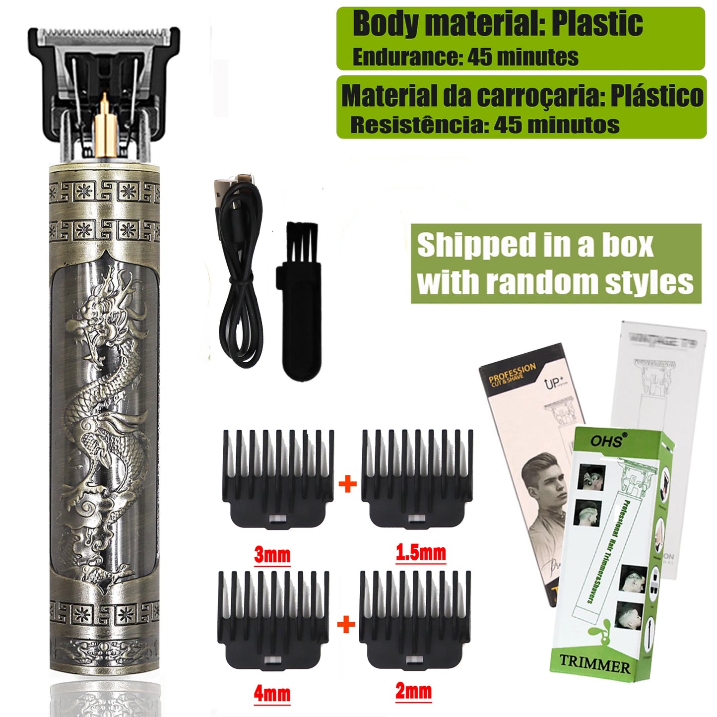 T9 0mm Precision Electric Hair Clipper & Beard Shaver – Men's Body & Hair Trimmer