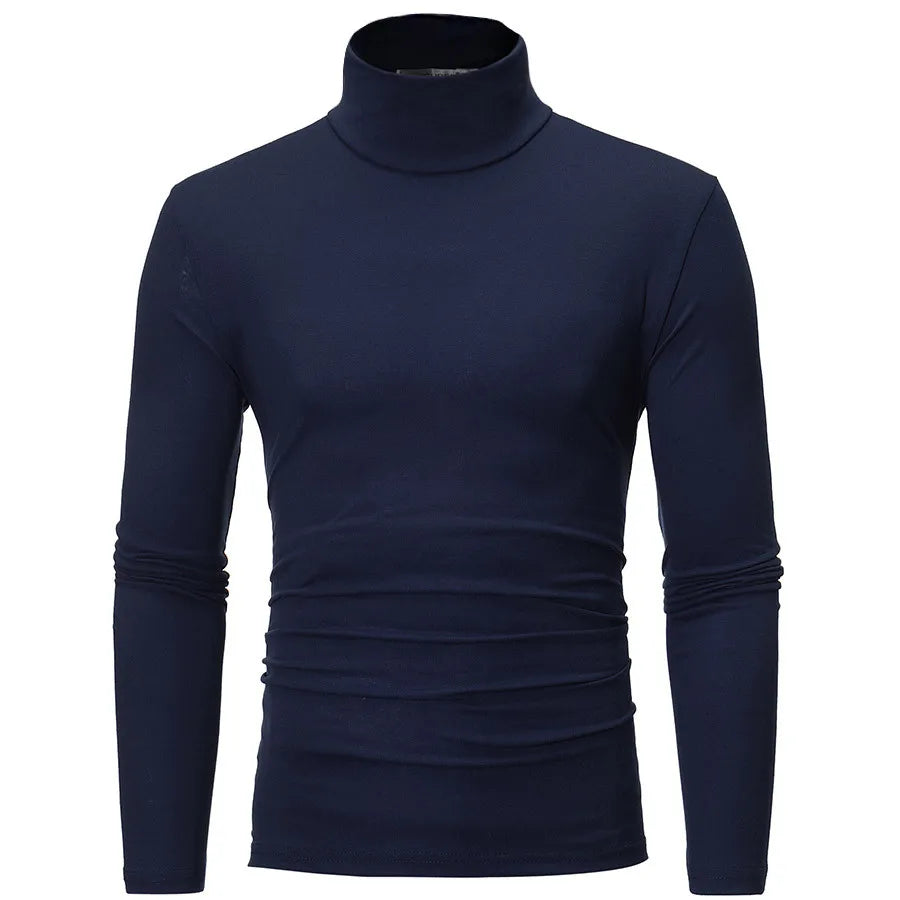 New Men's handsome half turtleneck bottom shirt,  gentle and comfortable, suitable for autumn, winter, senior undershirt