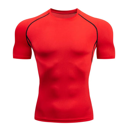 Men's Outdoor Compression T-Shirt – Tight, Breathable Gym & Running Wear