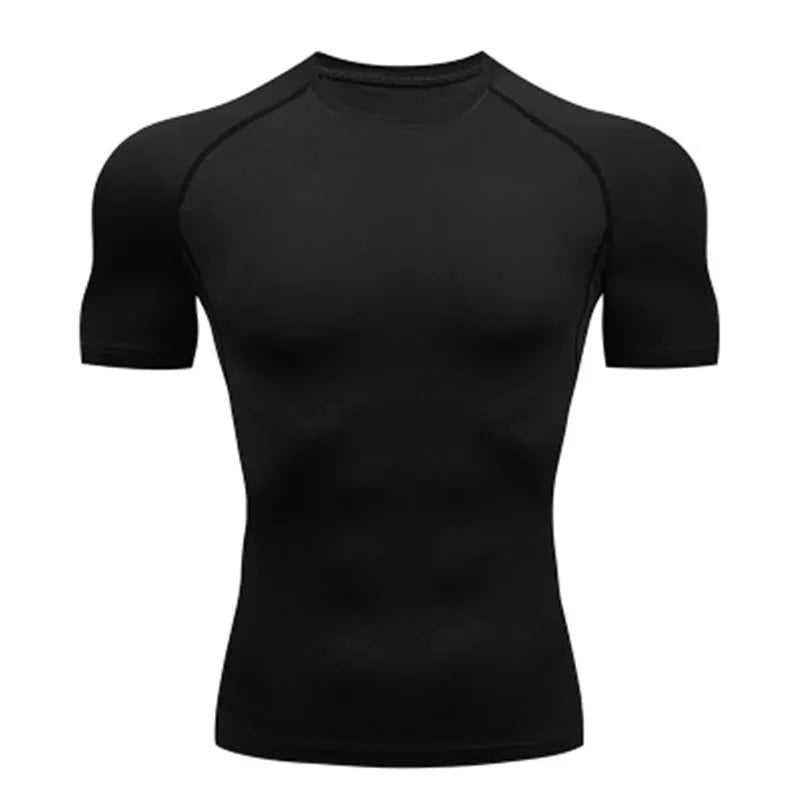 Men's Outdoor Compression T-Shirt – Tight, Breathable Gym & Running Wear