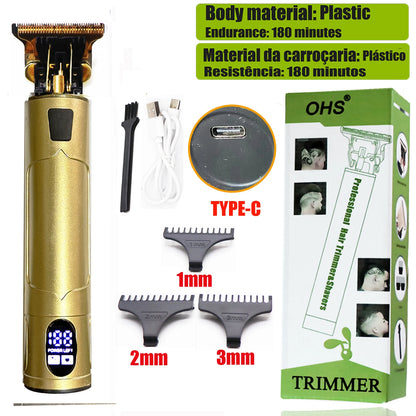 LCD T9 Clipper – 0mm Electric Barber Shaver & Trimmer