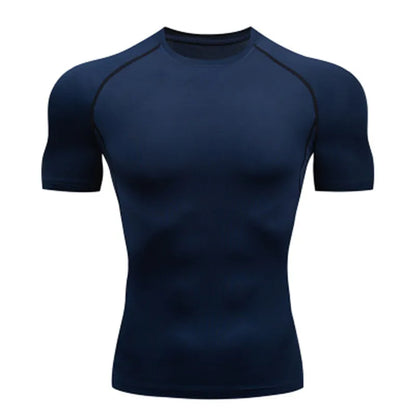 Men's Outdoor Compression T-Shirt – Tight, Breathable Gym & Running Wear