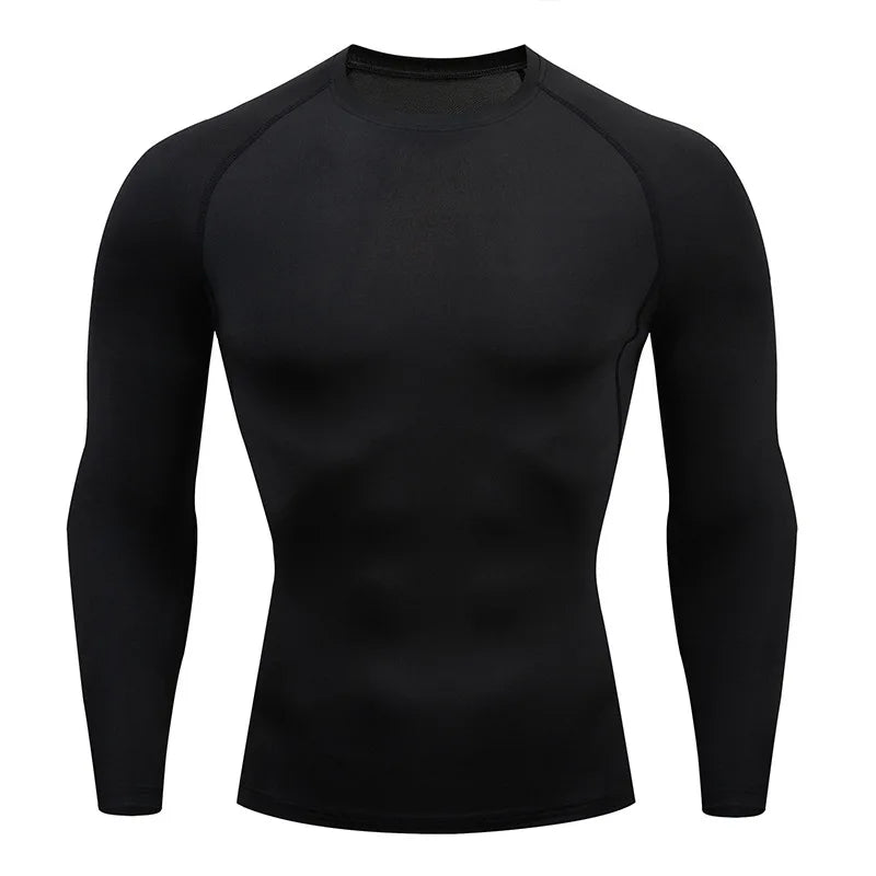 Men's Outdoor Compression T-Shirt – Tight, Breathable Gym & Running Wear