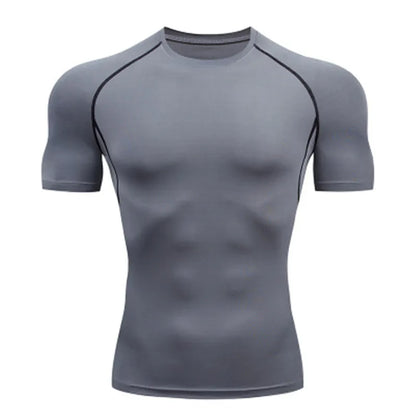 Men's Outdoor Compression T-Shirt – Tight, Breathable Gym & Running Wear