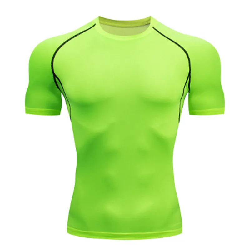 Men's Outdoor Compression T-Shirt – Tight, Breathable Gym & Running Wear