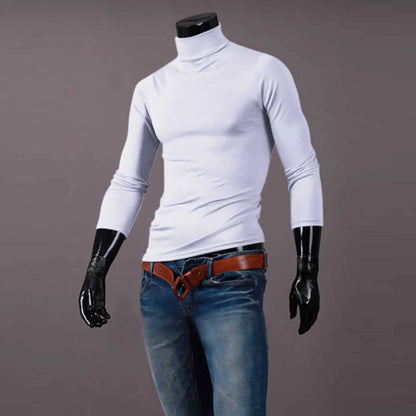 New Men's handsome half turtleneck bottom shirt,  gentle and comfortable, suitable for autumn, winter, senior undershirt